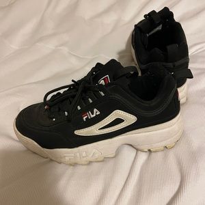 Black FILA sneakers